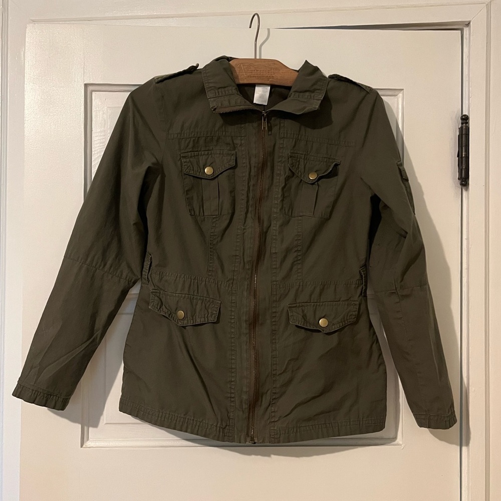 Women’s army green bomber jacket size S